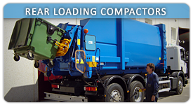 Rear loading compactors
