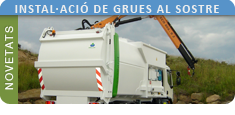 Instal�laci� de grues en el sostre de les compactadores